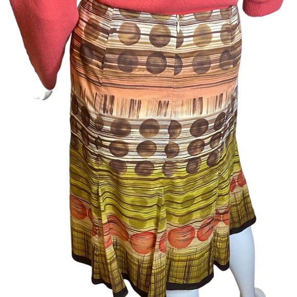 Talbots Boho Cotton Midi Flare Skirt Size 10 - Picture 4 of 13